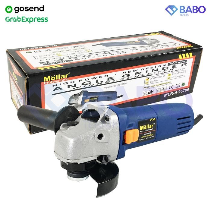 MESIN GERINDA TANGAN MOLLAR MLR-AG6700 ANGLE GRINDER MOLLAR 4"