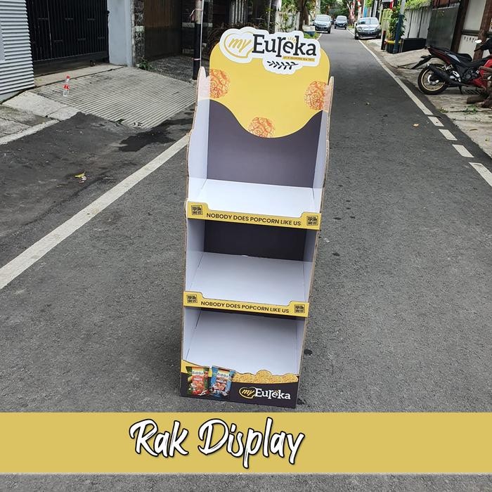 

Hot Sale! Rak Display Bahan Corrugated 6 Mm Full Print 120X40X40Cm