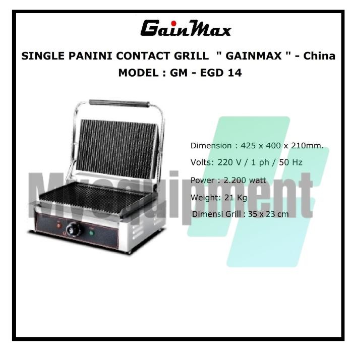 PANINI SINGLE GRILL GAINMAX GM EGD14