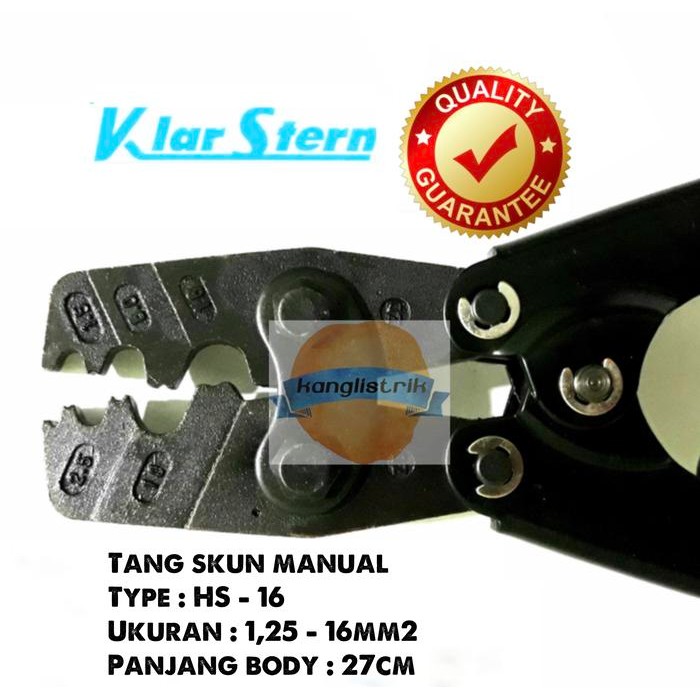 Menarik Tang Skun Kabel Press Hs-16 ( 1,25-16Mm2 )