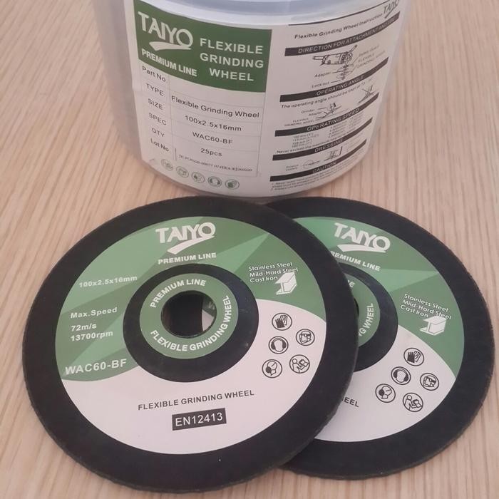 Mata Gerinda Flexible Taiyo 4" / Gerinda Poles Stainless /Batu Gerinda