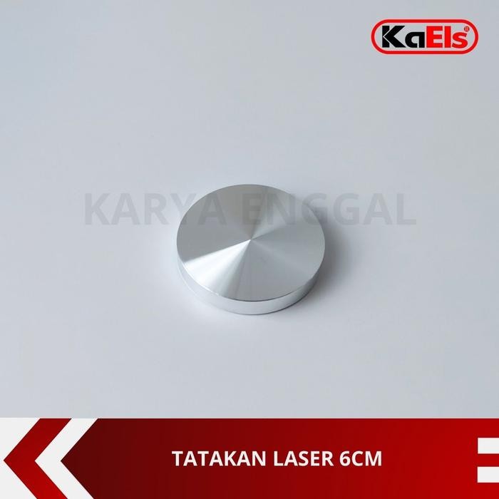 Tatakan Laser 60mm Tataan Meja Kaca Stainless Aluminium Kaca Bulat 6cm