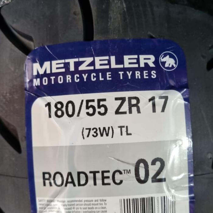 BanLuarMetzelerRoadtec02Ukuran180/55-17Tubeless