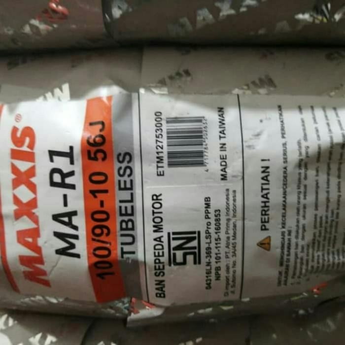 Ban Luar Maxxis Ma R1 Ukuran 100/90-10 Tubeless