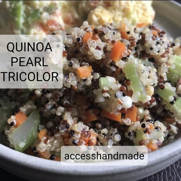 

Quinoa Pearl Tricolor Organic 400Gr Kinoa Peru Tricolour Beras Sehat Terlaris