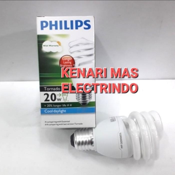 LAMPU PHILIPS TORNADO T3 20W 20WATT BOHLAM ULIR 20W PHILIPS E27