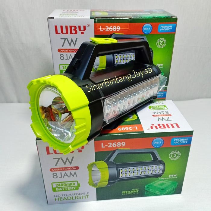 senter tangan LED LUBY L-2689 Rechargeable / senter tangan LED Luby