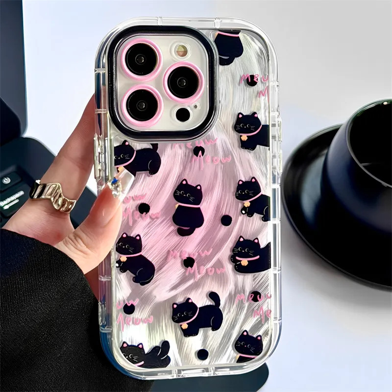 Cuci Gudang Pink Kucing Girl Aesthetic Case Hp Oppo 13F A5I A5X Reno 14 Pro 5G 14F A5 2025 A33 12F