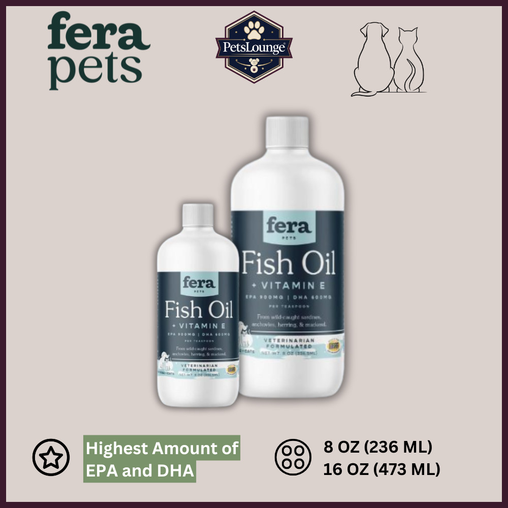 Fera Pet Organics Fish Oil EPA + DHA Omega 3 Minyak Ikan Anjing Kucing