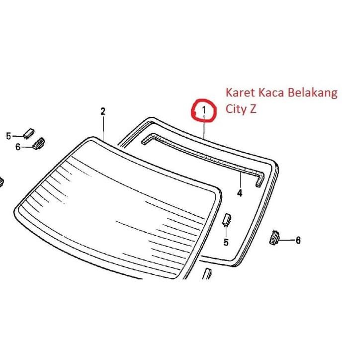 New ORIGINAL HONDA Karet Kaca Besar Belakang Mobil City Z, Pesona S