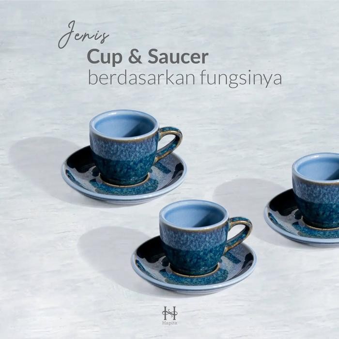 Otten Flair - Cangkir Set - Espresso Cup Saucer Cangkir Kecil Kopi Roppan Hapita