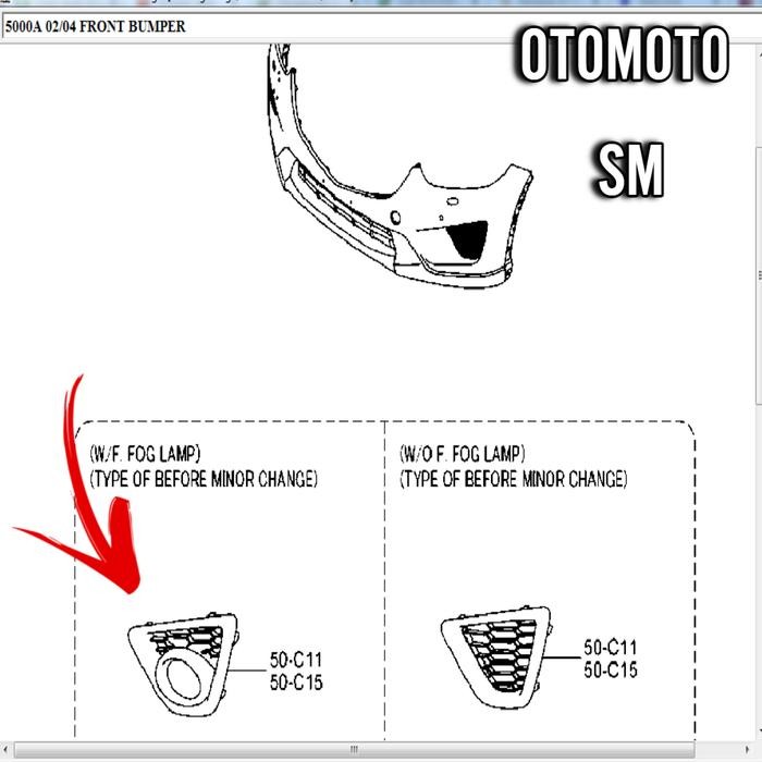 Fog Lamp Cover Lampu Kiri Mazda CX-5 2012 KD5350C21