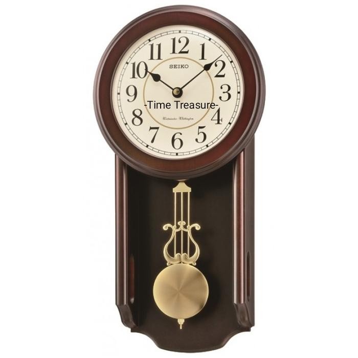 Jam Dinding Kayu Original Seiko QXH063 / QXH063B. Garansi Resmi
