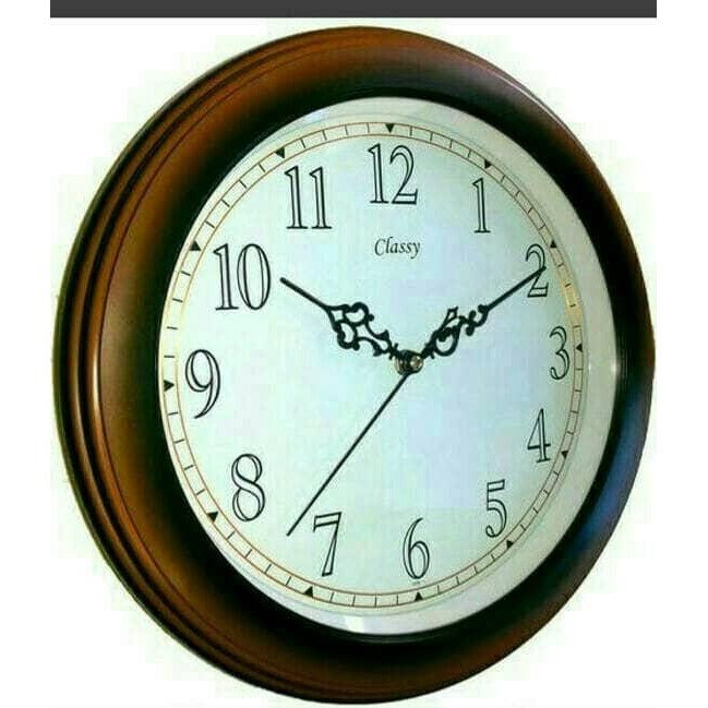 Jam Dinding Besar Classy Sweep Movemen Murah Bagus Baru