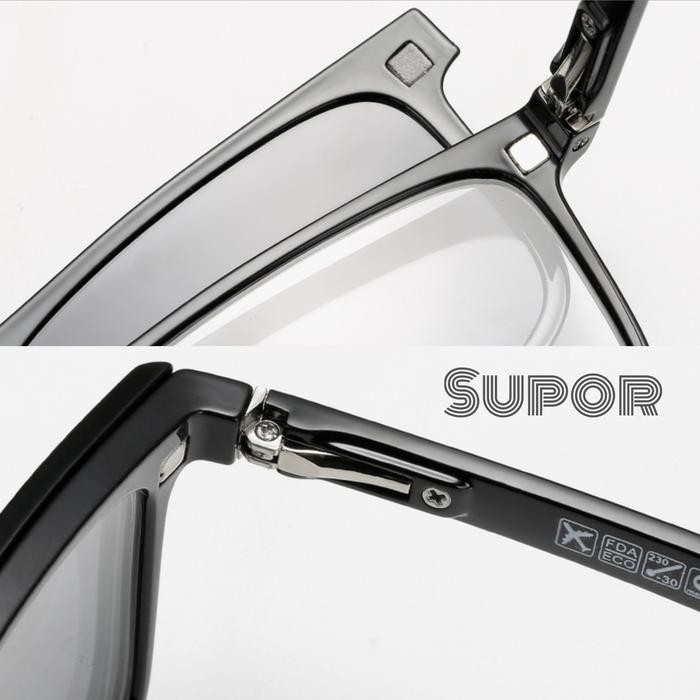 Stok Terbatas Kacamata Korea Ff36 Clip On Polarized Original Full Frame Minus Pria