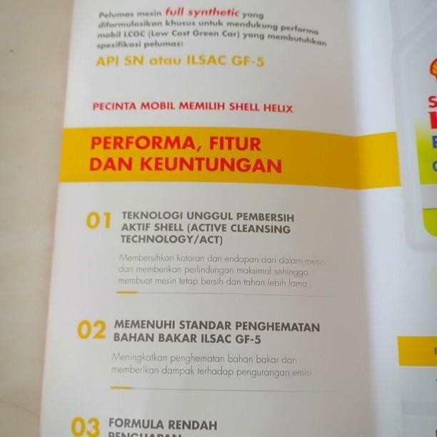 Paket Oli Shell Helix Eco 0W-20 + Filter Oli Agya/ Ayla/ Sigra/ Calya