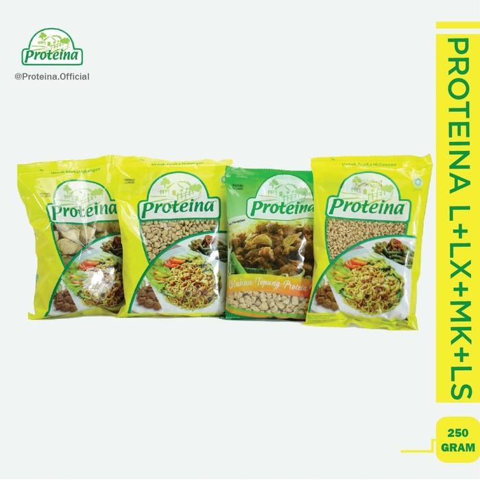 

Diskon! Promo Proteina L + Lx + Ls + Mk Bundle 4 Pcs Daging Nabati Vegan Halal
