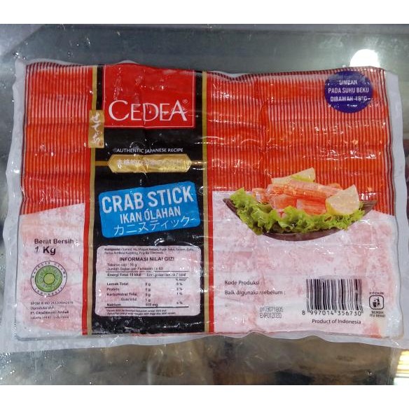

Diskon! Promo Cedea Crab Stick 1Kg Olahan Ikan Premium Frozen