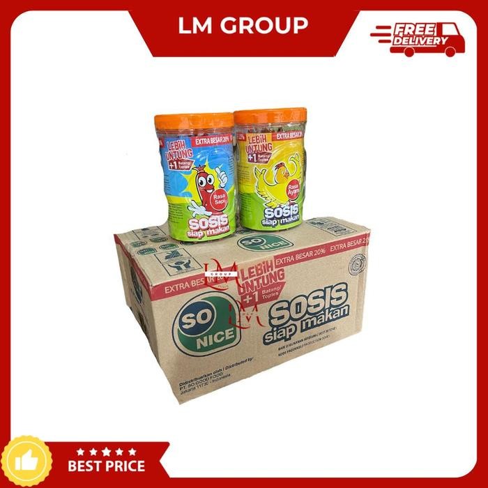 

Diskon! Promo Sosis So Nice Sapi/Ayam 1 Dus Isi 6 Pack @24Pcs