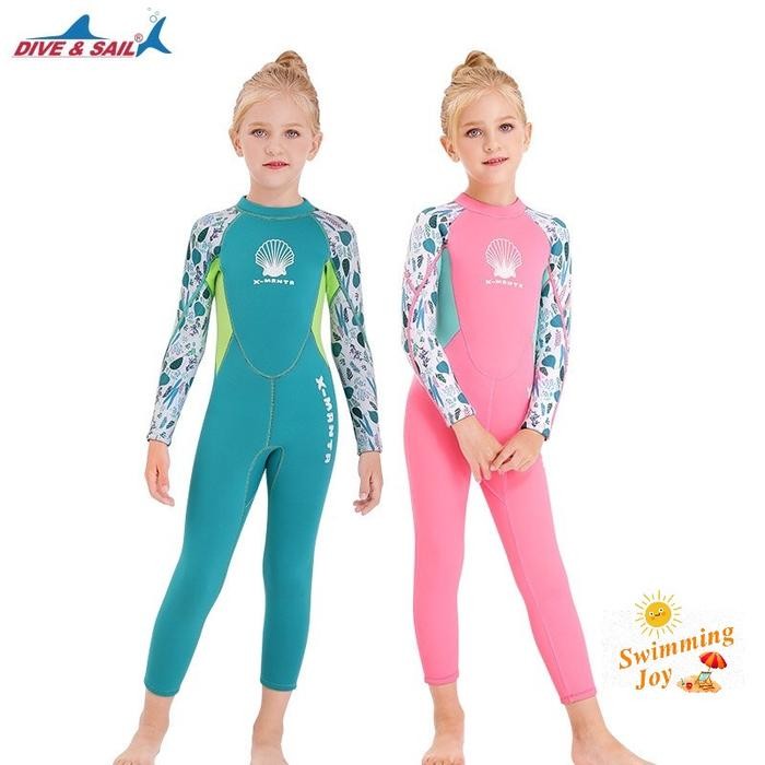 Baju Renang Anak Diving Neoprene 2.5Mm Hangat Upf 50+ Dive & Sail Cewe