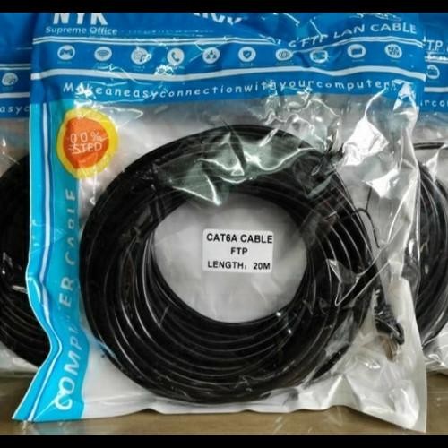 Nyk Kabel Lan 20M Utp Ftp Internet Jaringan Indoor Outdoor Cat5E Cat6 Cat7 Speedy Biznet Router