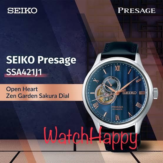 SEIKO PRESAGE SSA421J1 SSA421 MEN OPEN HEART ZEN GARDEN SAKURA LEATHER