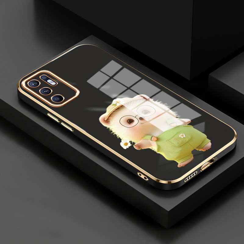 Casing Untuk OPPO Reno 6 4G Reno 6 5G Case Casing Anak anjing berbulu silikon tahan HP Softcase Kasi