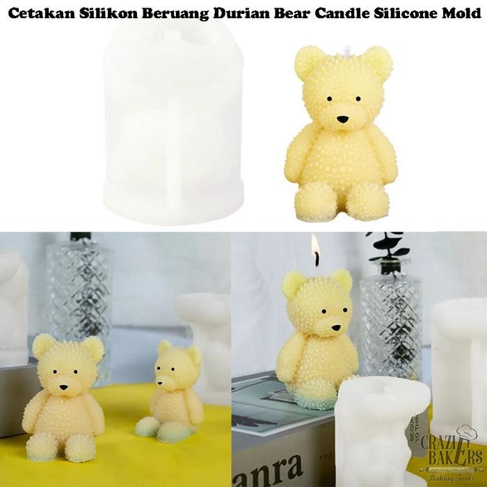 Cetakan Silikon Beruang Durian Bear Candle Silicone Mold