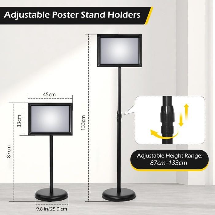 

Stand Display Poster Stand Adjustable Menu Frame Sign Holder Display A3