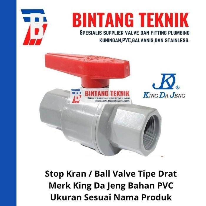 TERBARU BALL VALVE / STOP KRAN 2" INCH PVC DRAT KDJ TERMURAH