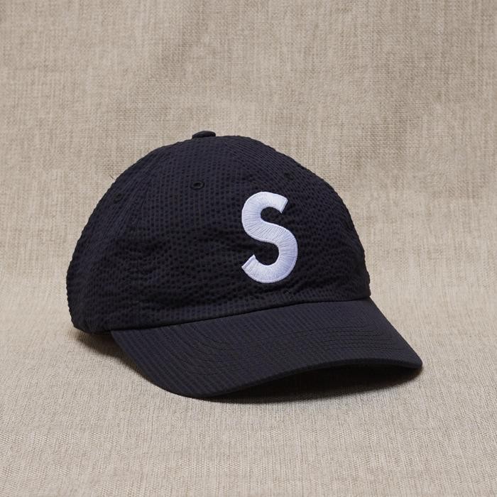 SIAPKIRIM Supreme S Seersucker 6-Panel Cap Black SS24 READY STOCK