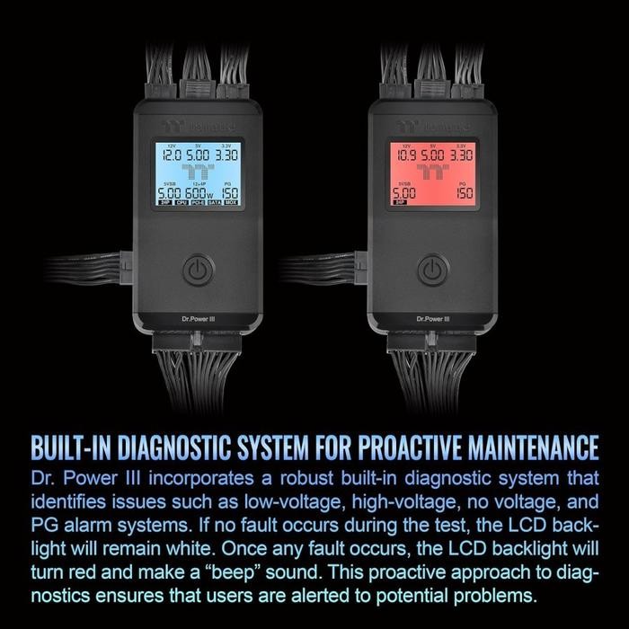 THERMALTAKE DR. POWER III ATX POWER SUPPLY PSU PCIE5 ATX 3.0 TESTER