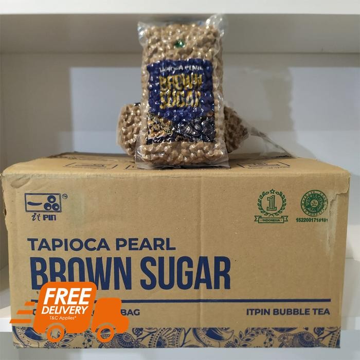 

New Free Ongkir* 1ctn/12kg - Bubble Tapioka Brown Sugar / Tapioca Pearls Ready