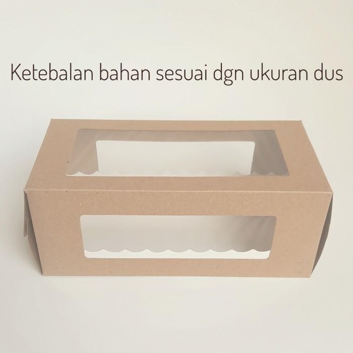 (Allthebest) Dus kue box kue kotak kue bolu gulung box roll cake ukuran 22x12x10cm