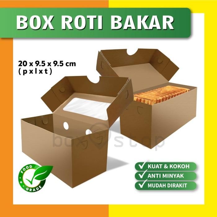(Allthebest) Box Roti Bakar - Dus Roti Bakar Bandung - KRAFT COKLAT