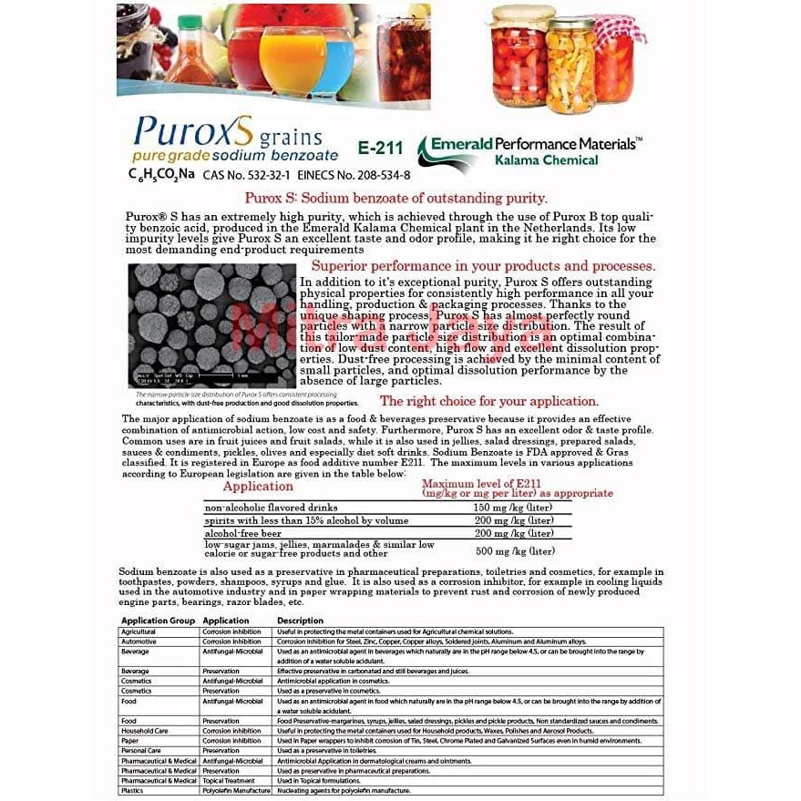 

(Allthebest) Sodium Benzoate Puroxs ex Holland / Natrium Benzoate Puroxs 100 Gram