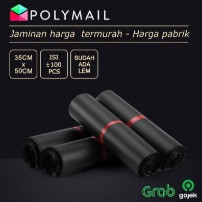 

ID PLASTIK POLYMAILER 100PCS 35X50CM HITAM SUPER EKONOMIS ECO BLACK