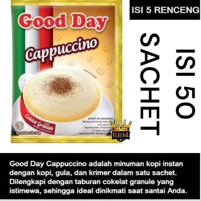 

ISI 50PC ~SBM~ GOOD DAY CAPPUCCINO SACHET BUBUK COFFEE KOPI COFFE SUSU ROBUSTA INSTAN