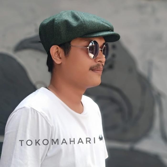 TERLARIS newsboy topi pet / topi jamur / flat cap / painter hat READY STOCK