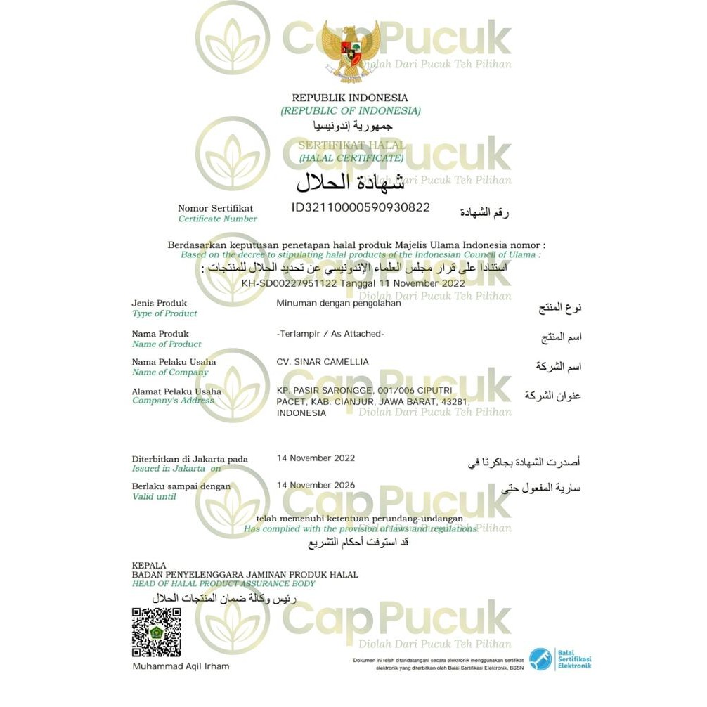 

BENALU TEH ASLI CAP PUCUK