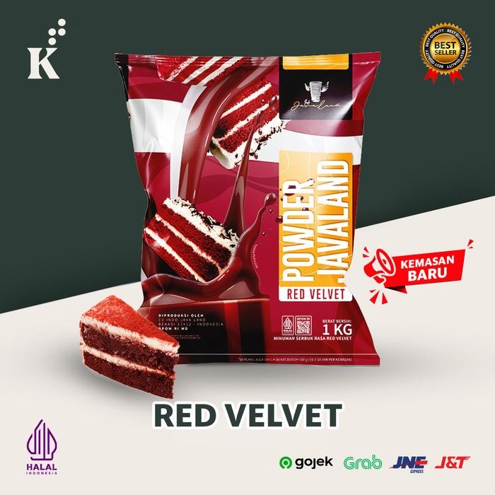 

BUBUK MINUMAN BUBBLE POWDER DRINK RED VELVET ORIGINAL JAVALAND 1KG