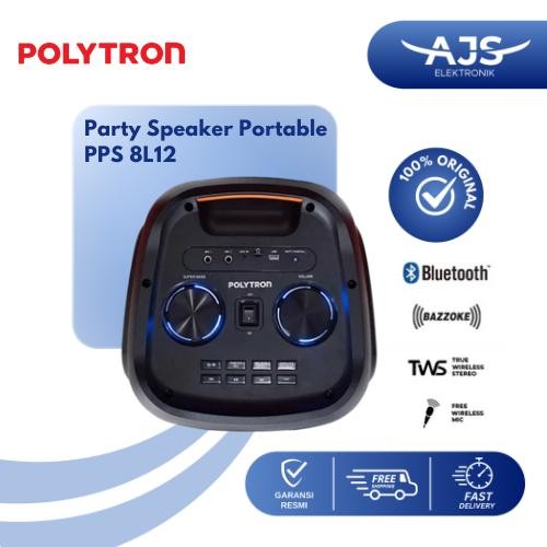 Polytron Party Speaker Bluetooth Karaoke Portable Wireless