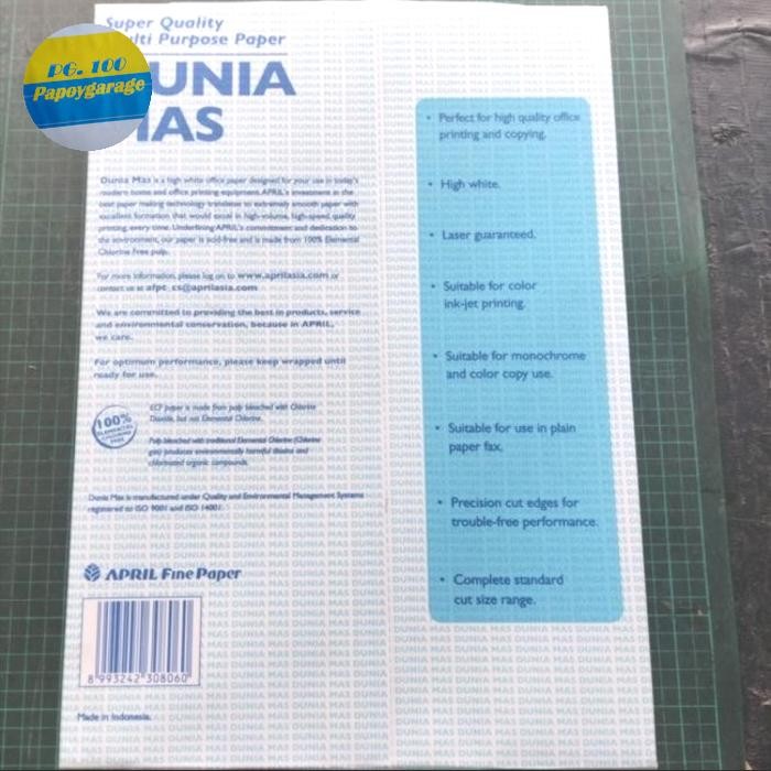 

Kertas Hvs Dunia Mas 80Gr A3