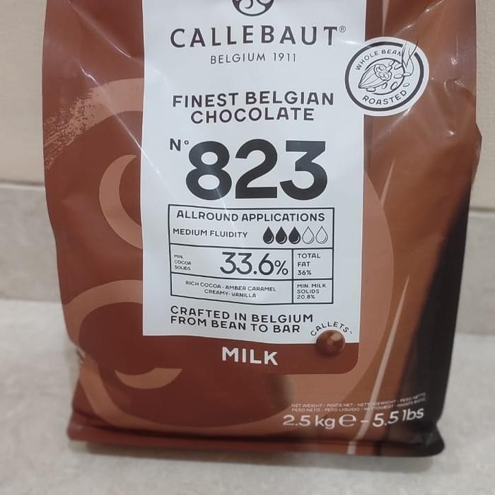 

Neww CALLEBAUT 823 MILK CHOCOLATE 33.6 % 2.5 KG Terlaris