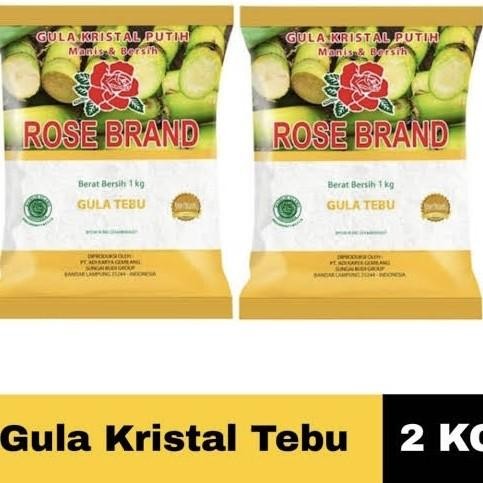 

(Allthebest) 2KG Gula Pasir Tebu Kristal Rose Brand 2PCS