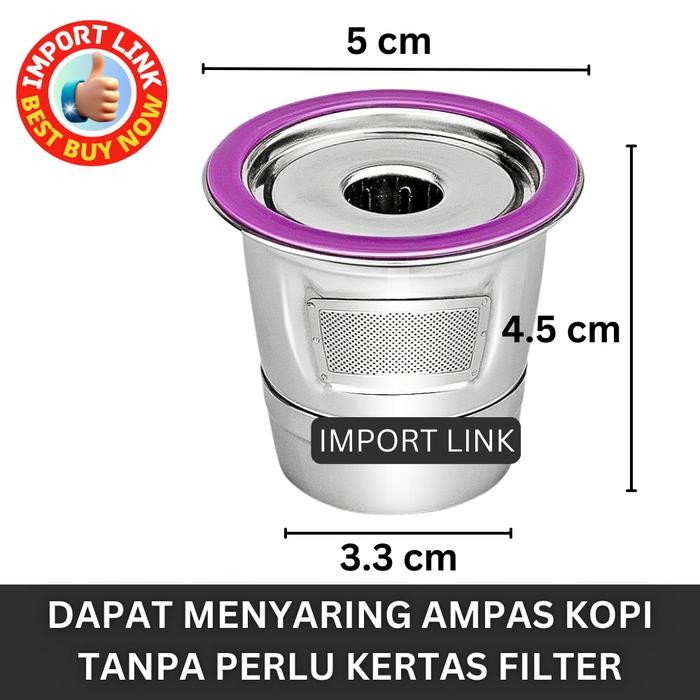 Keurig Capsule Stainless Steel Refill Coffee Maker Cafe - Heavy Duty -Gratisongkir