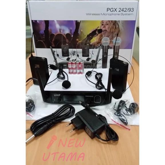 Mic Wireless Shure Pgx 242/93 Isi 4 - 2 Jepit 2 Clip On