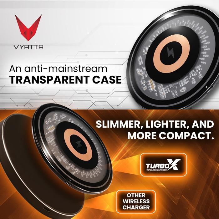 Vyatta Turbo X Wireless Charger 15W Transparent