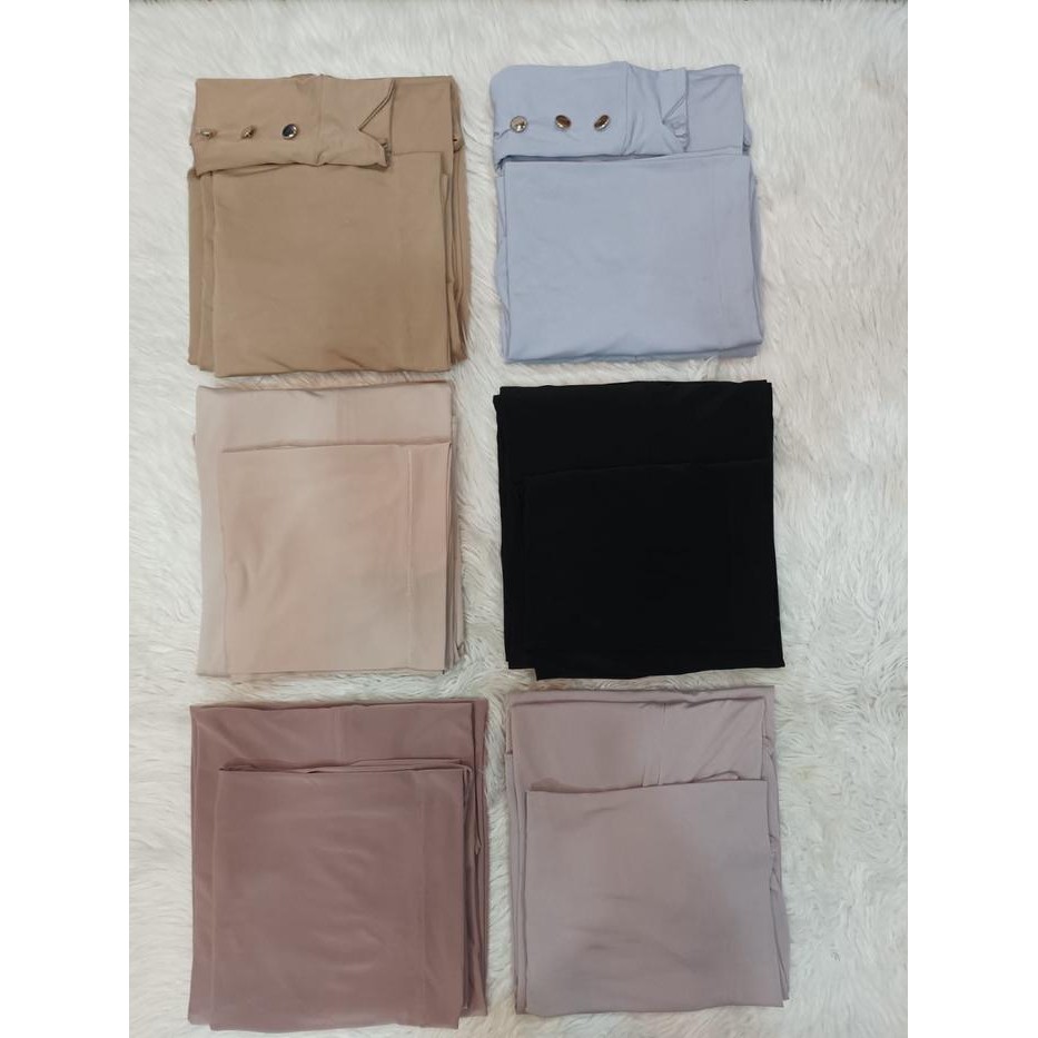 Yuri Abaya Jarsey Plus Hijab Ld Fit To 130 / Gamis Daily / Gamis Umroh Cantik Muslim Wanita Ceruty