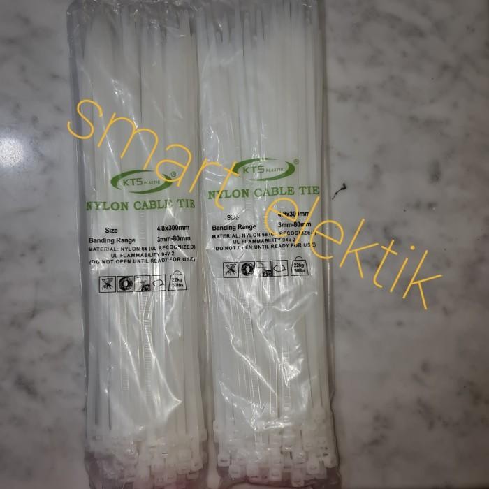 

ID KABEL TIES 4.8MMX30CM PUTIH / TALI TIS 4.8 MM X 300MM / TALI TIS 30CM